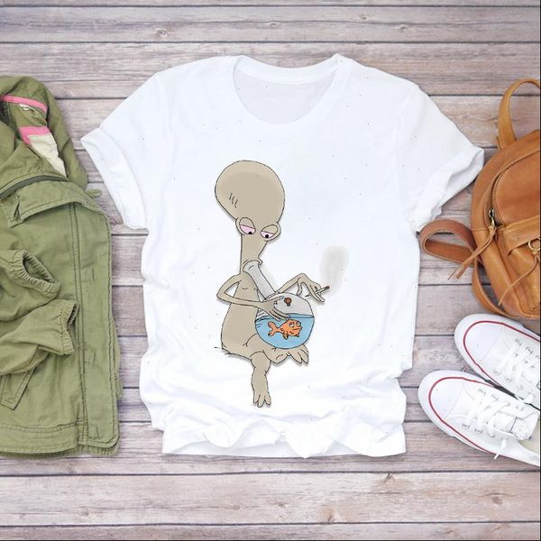 

women cartoon funny fashion cute 90s pint clothes summer shirt t shirts t graphic female ladies womens tee t shirt, White