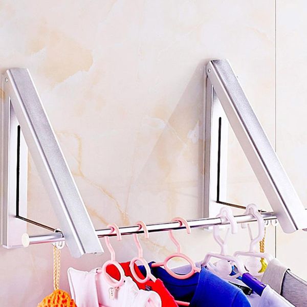 

hangers & racks folding clothes hanger foldable multifunction wall mounted rail drying rack