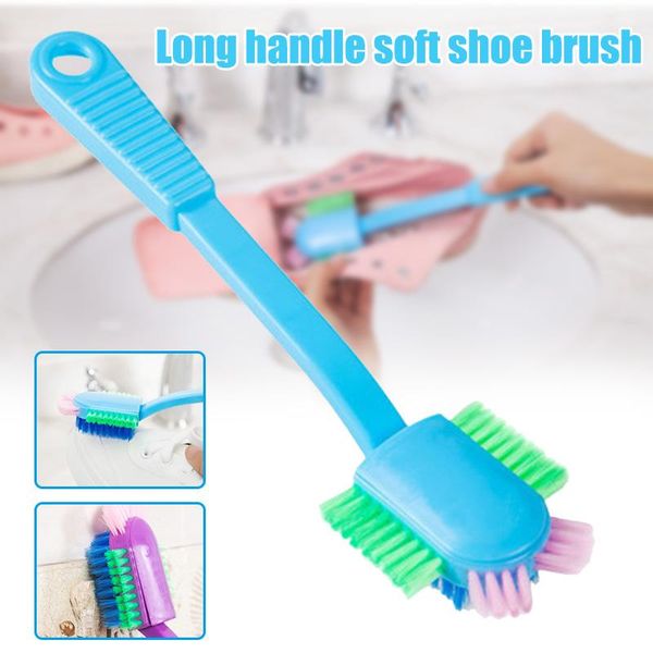 

newly long handle shoe brushes household shoe cleaner soft nylon hair brush shoes brushes va88