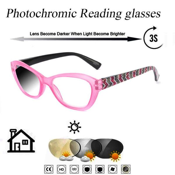 

sunglasses pochromic gray reading glasses rectangularcat's eyestrend fashion ladies women+1+1.5 +1.75 +2.0 +2.5 +3 +3.5 +4, White;black