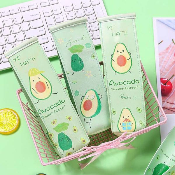 

cute cartoon pencil case students simple pen box large capacity pencil box pencil bag color random 1pcs