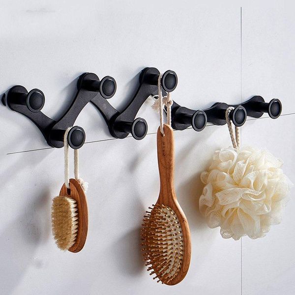 

robe hooks creative scalable hook bathroom toilet no punching simple american style space aluminum material clothes towel hardware