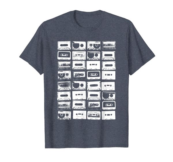 

cassette tapes mixtapes 1980s radio ghetto blaster graphic t-shirt, White;black