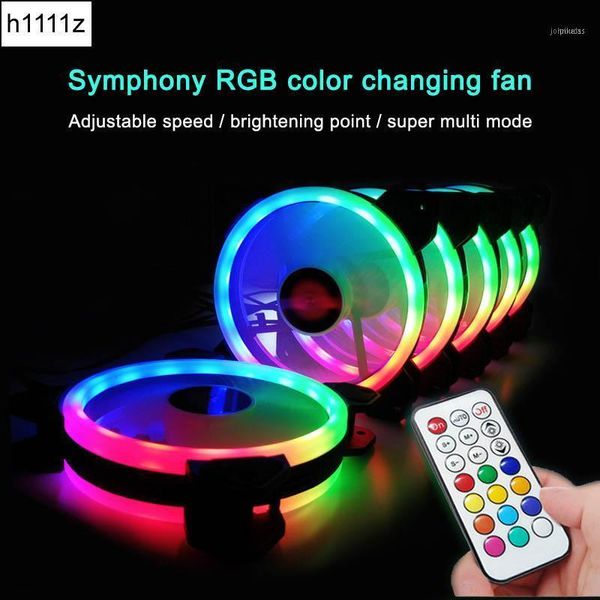 

cooler rgb fan computer case pc cooling adjust led 120mm quiet + ir remote cpu11