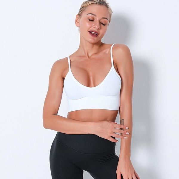 

sports bras for sport fitness women yoga bra seamless gym training padded push up crop woman high impact sporty, White;black