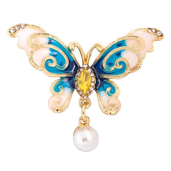 

luxury designers butterfly anti light pearl pin high-end clothing accessories brooch xmas gifts, Gray