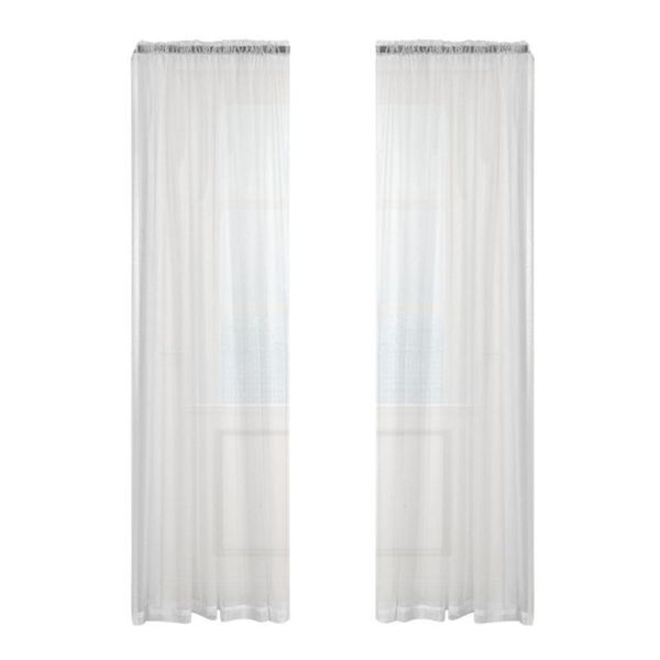 

curtain & drapes transparent window sheer voile curtains soft for home bedroom living room - 200x100cm (white)