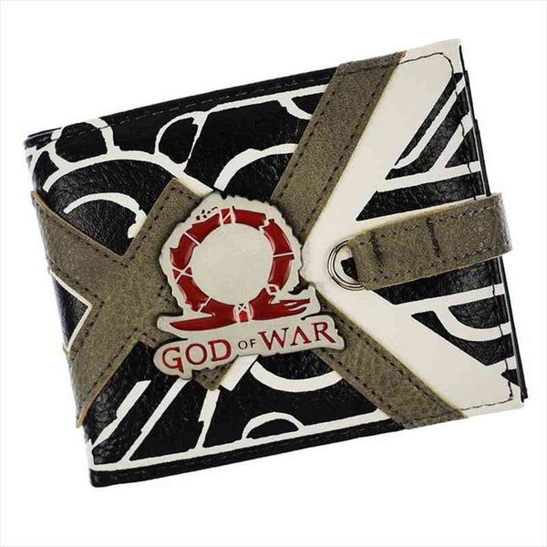 

game wallet god of war short purse with coin pocket cool hasp design, Red;black