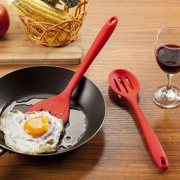 

spoons kitchen silicone rice spoon spatula leak shovel utensils cooking tools practical tableware healthy