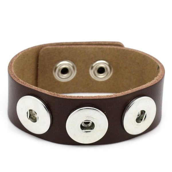 

charm bracelets brand bracelets&bangles 18mm snap button silver plated leather diy bracelet jewelry wristband for women, Golden;silver