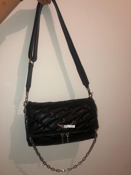 

school bags woman black leather quilted bag double layer zipper detail two straps fashion messenger