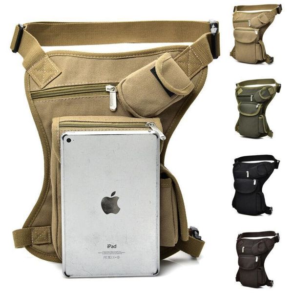 

outdoor tactical drop leg bag thigh pouch waist belt military bag