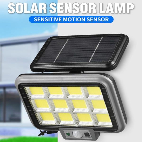 

solar lamps led light outdoor wall lamp motion sensor recharge waterproof emergency cob street garden porch