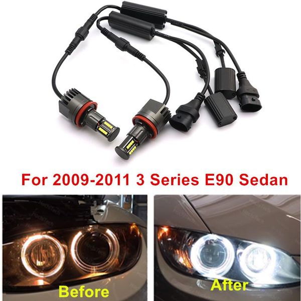 

car headlights for 2009-2011 3 series e90 sedan high power error 3200lm 160w ultra bright 3-year warraty ip65 led marker