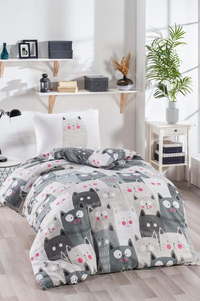 

bedding sets junior duvet cover set single on cats gray ep-022026