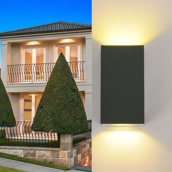 

5pcs square 10w cob wall light aluminum outdoor lighting waterproof wall lamp garden porch patio aside front door