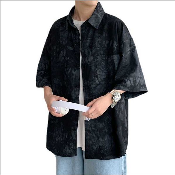 

men's casual shirts plaid shirt male portal wind day tide brand ins autumn long sleeve korean version of the trend jacket 47, White;black