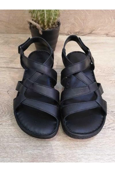 

sandals women's black brief high-heeled genuine leather