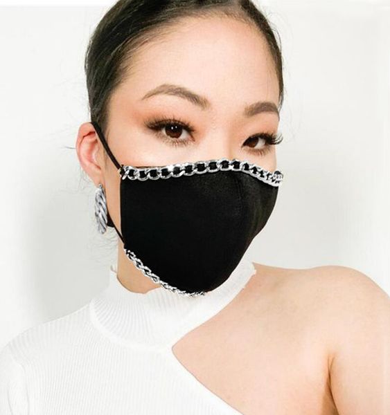 

2021 summer new dust chain splicing personalized mask female yx1133