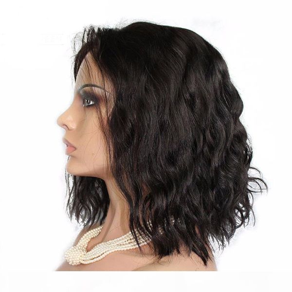 

100% unprocessed human hair full lace wigs lace front wigs with baby hair 8a loose wave brazilian human wig for black women