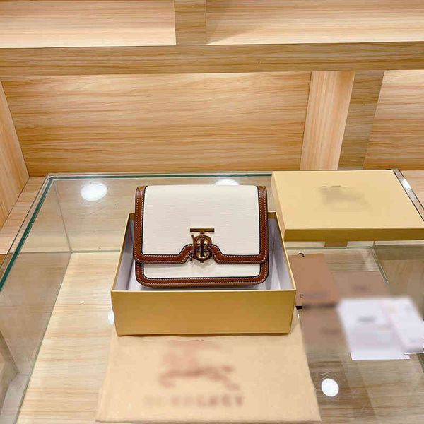 

tb metal buckle letter canvas collage tofu pot box flip one shoulder messenger portable small square bag