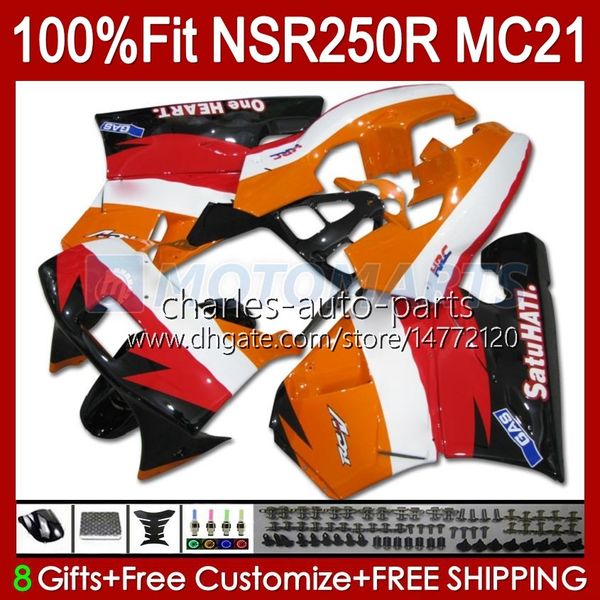 OEM-Einspritzung für HONDA orange rot NSR250 NSR 250 R MC21 PGM3 NSR250R 90 91 92 93 103HC.24 NSR 250R NSR250RR 1990 1991 1992 1993 Verkleidungen