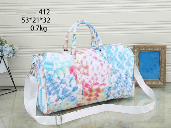 

letter printing duffel bags for mens designer travel clutch on luggage bag womens basketball totes keepall 55 50 pvc clear handbag girls boy