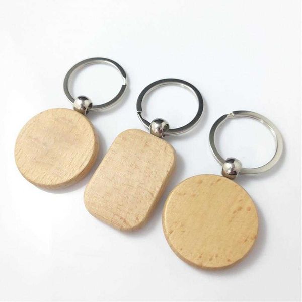 

wood 12pcs/set useful small blank keychain pendants hanging design keychain pendant long lasting for handbag h0915, Silver