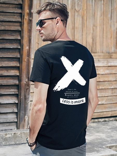 

men letter graphic tee 18x2#, White;black