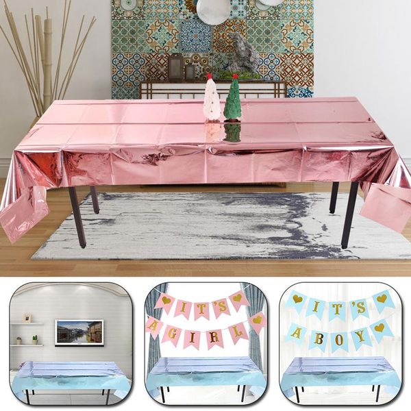 

rose gold table cloth glitter foil party tablecloth table cover rectangular waterproof cloth for wedding birthday decor
