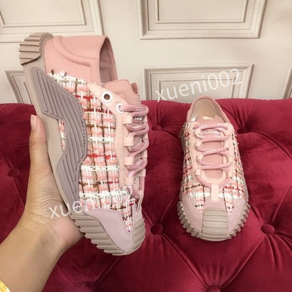 

dg fashion boots mens women casual shoes matte leather sneakers ace bee shoe snake heart chaussures trainers stripes embroidery 35-41, Black