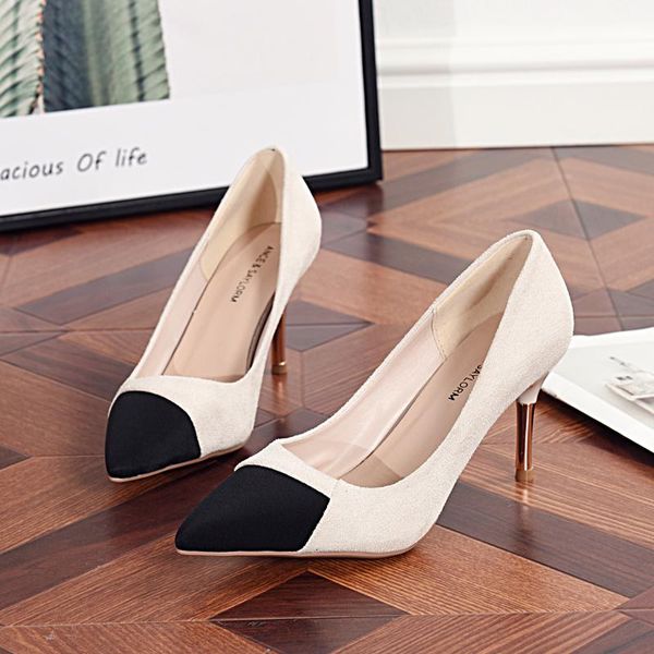 

dress shoes 2021 women spring high heels pearl chain cross strap pointed elegant fashion female trend design stilettos zapatos u22-44, Black