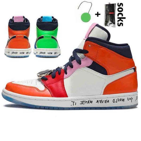 

men womens 1s basketball shoes high gs jumpman 1 sneakers trainers mid barely orange digital pink light smoke grey bio darkhmkn