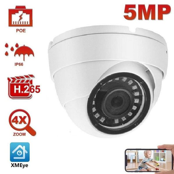 

cameras 2mp 5mp poe ip security camera outdoor onvif h.265 turret dome ir 30m p2p plug&play with nvr ptz