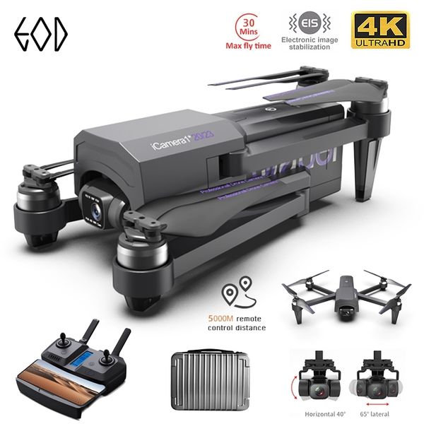 

2022 new god gps drone 4k hd camera gps 5g wifi anti-shake 2-axis gimabal dron brushless motor 5km rc quadcopter toy gifts