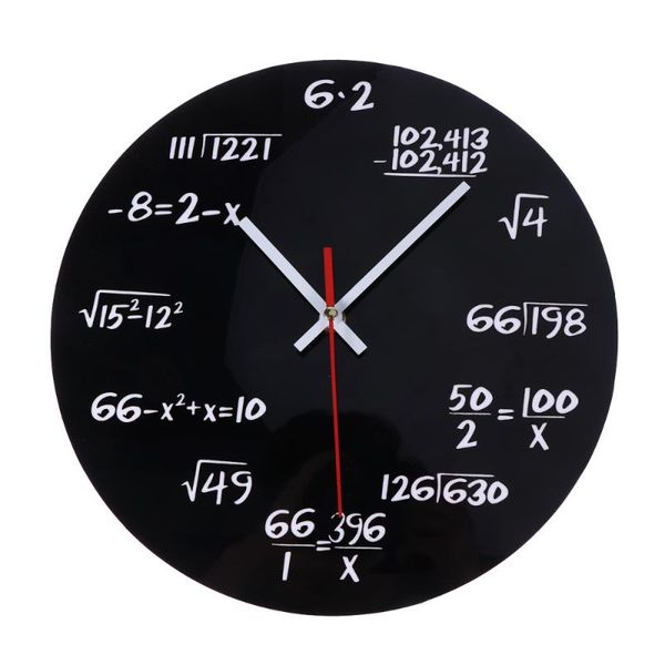 

wall clocks creative mathematics blackboard clock teacher gift for classroom home office