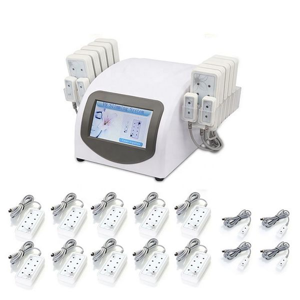 

portable home lipolaser professional slimming machine 5mw 635nm-650nm 10 largepads 4 smallpad lipo laser beauty equipment device