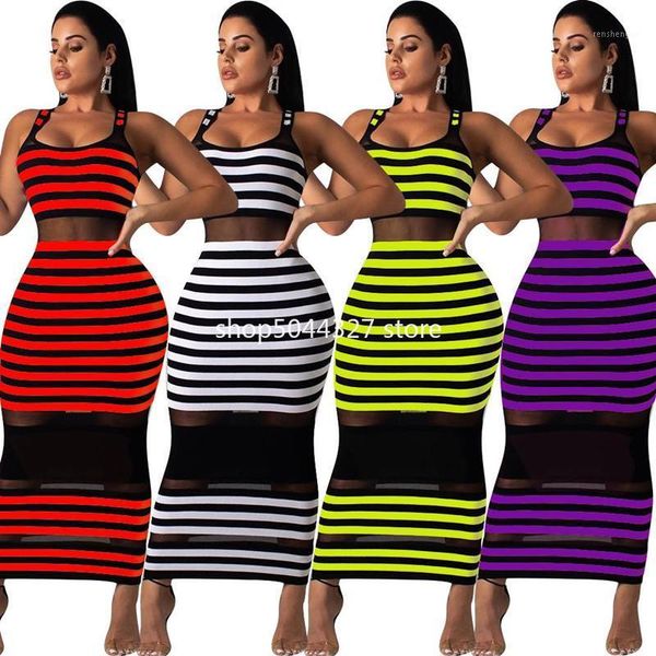 

color summer women's fashion casual mesh yarn sleeveless middle waist stitching irregular tight pencil strap dress dresses, Black;gray
