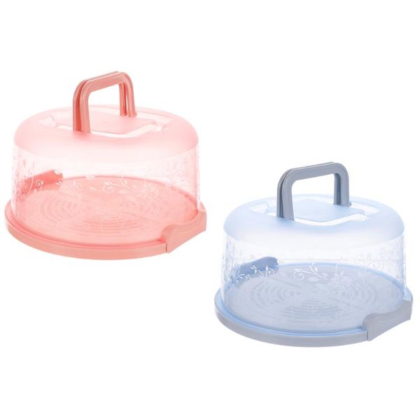 

gift wrap 2pcs handed cake storage boxes handheld (pink, blue)
