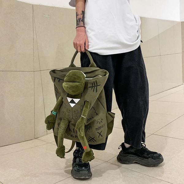 

cross body fashion all- female bags trendy cool green bag canvas backpack