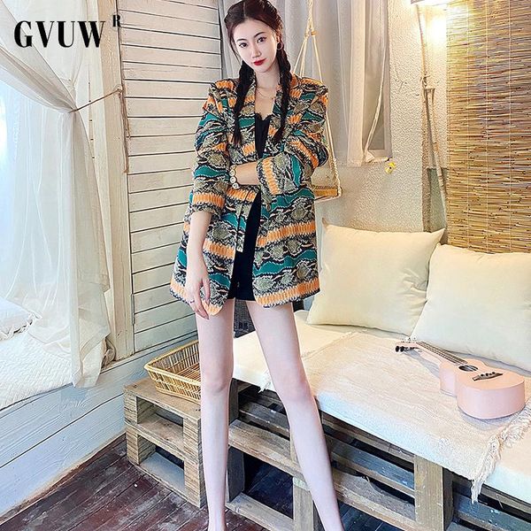 

women's suits & blazers [gvuw] c-position snakeskin fashion fine mesh red large personalized suit coat fried street 2021autumn girl kb1, White;black