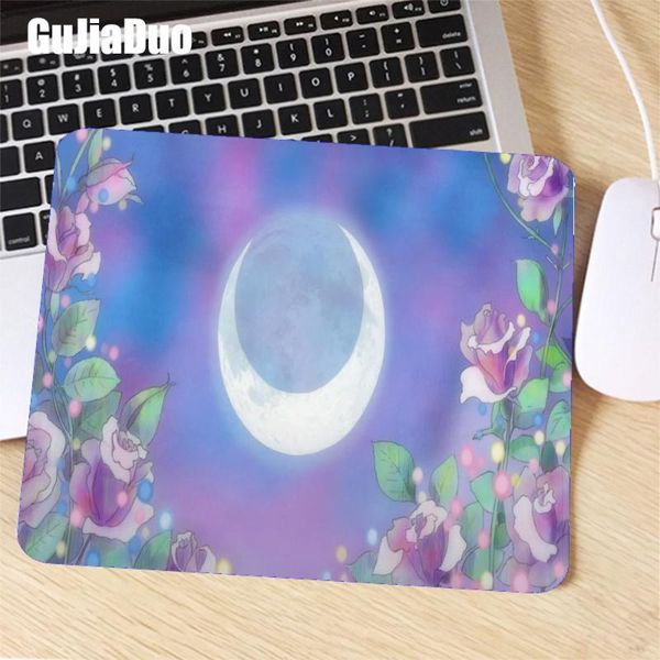 

mouse pads & wrist rests gujiaduo night view flower moon small pad lap keyboard carpet pc gamer accessories desk anime mats
