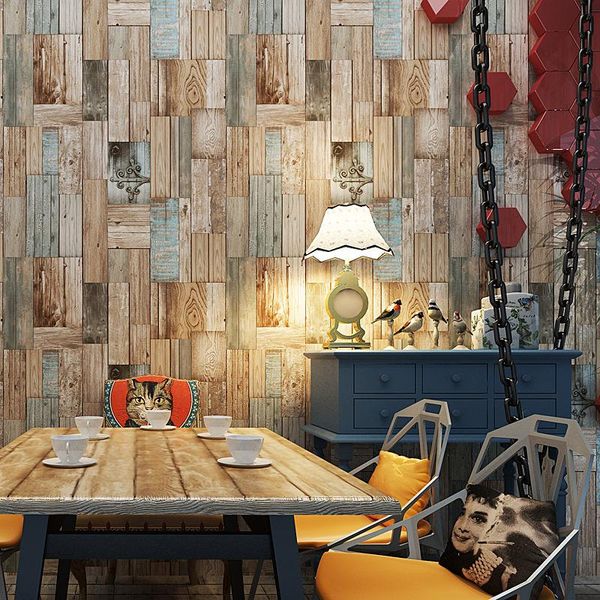 

wallpapers eran retro nostalgic wood pattern mediterranean striped wallpaper living room bedroom tv background wallpape