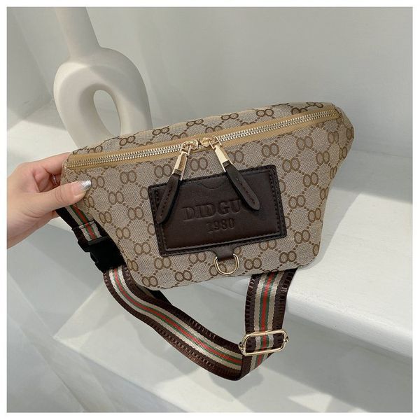 

design s new nylon cloth single fashion letter messenger wide shoulder belt chest women's bag