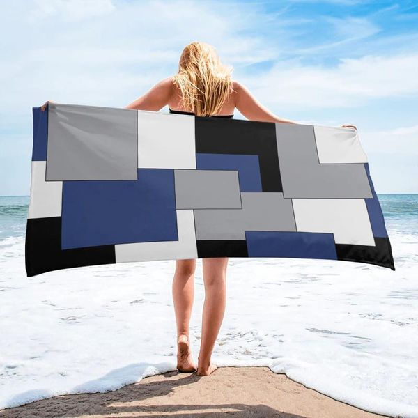 

towel navy blue black abstract beach luxury quick-dry microfiber bathroom bath towels yoga mat picnic blanket