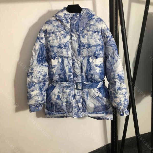 

designer winter women down jacket coat belt waist 95% white down long sleeve fashion jackets logo brand zipper girl super warm, Black