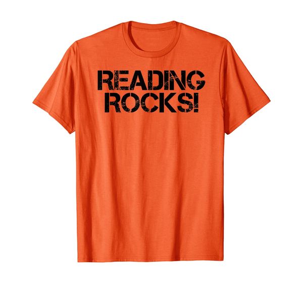 

reading rocks funny book reader library nerd gift idea t-shirt, White;black