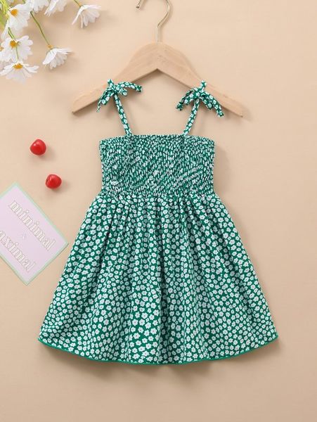 

baby girl ditsy floral shirred bust cami dress she, Red;yellow