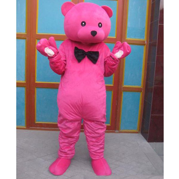 

halloween purple teddy bear mascot costume cartoon theme character carnival adults outfit christmas birthday party dress, Red;yellow