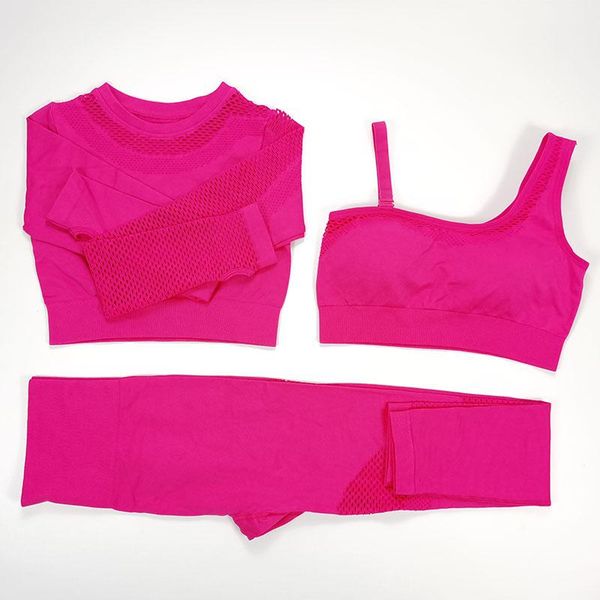 

yoga outfit sets women gym clothes long sleeve crop seamless leggings sport suit for fitness clothing workout set